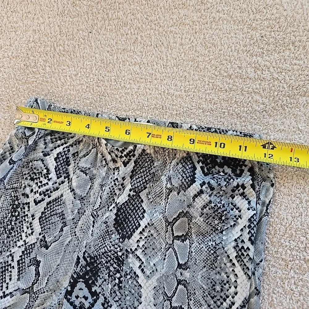 Three Bird Nest Python Bell Bottom Pants Womens Size S NWT Black Gray - Picture 8 of 12